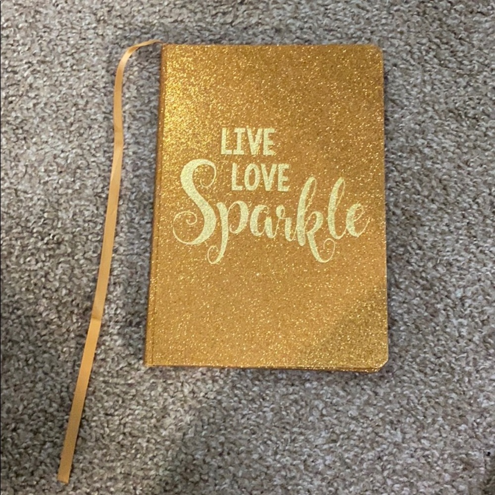 sparkly notebook